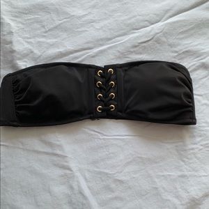 Victoria’s Secret Lace up black bikini top